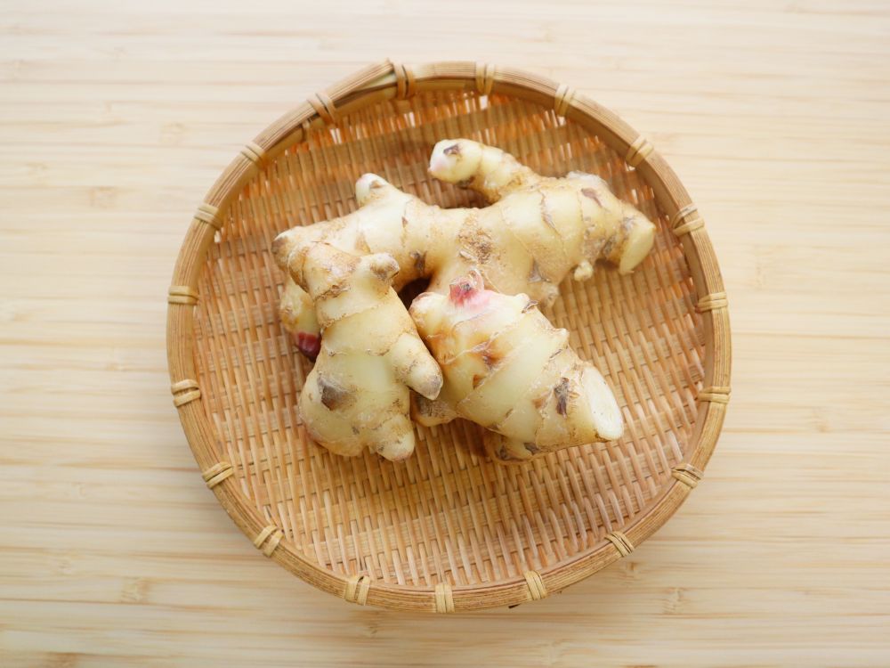 ざるにのったしょうがの写真