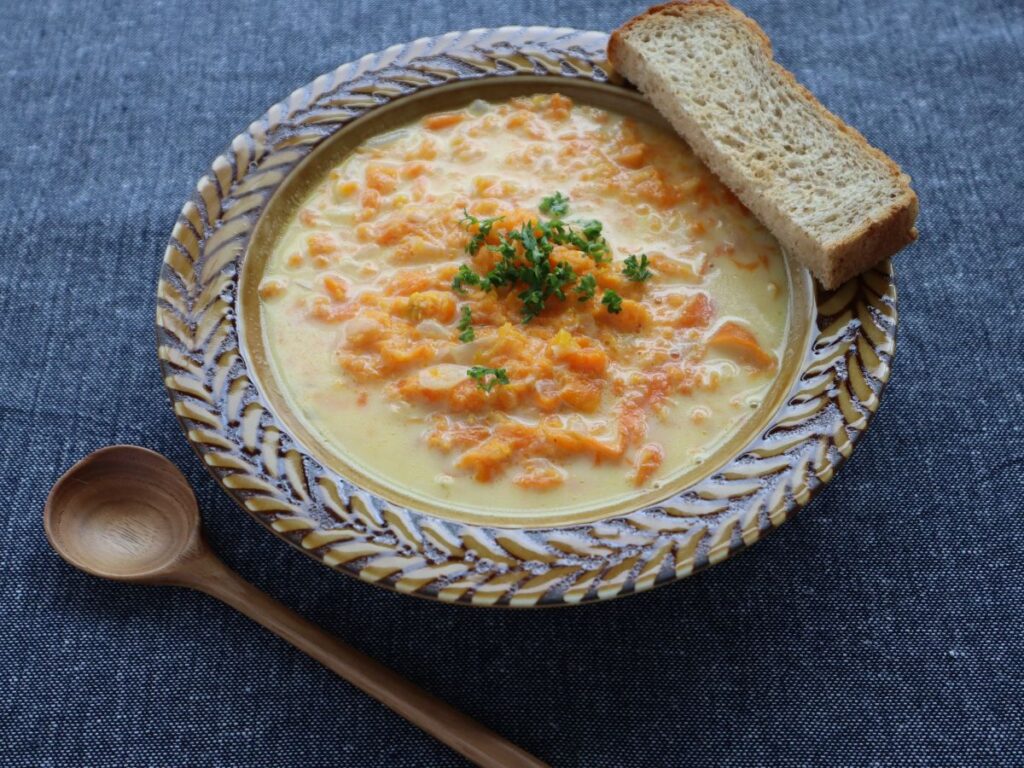 にんじんの食感がたのしいポタージュ