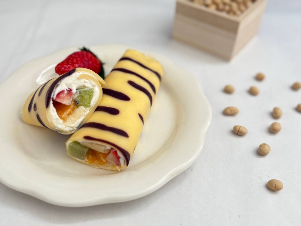 虎柄クレープは見た目も華やかな節分レシピ