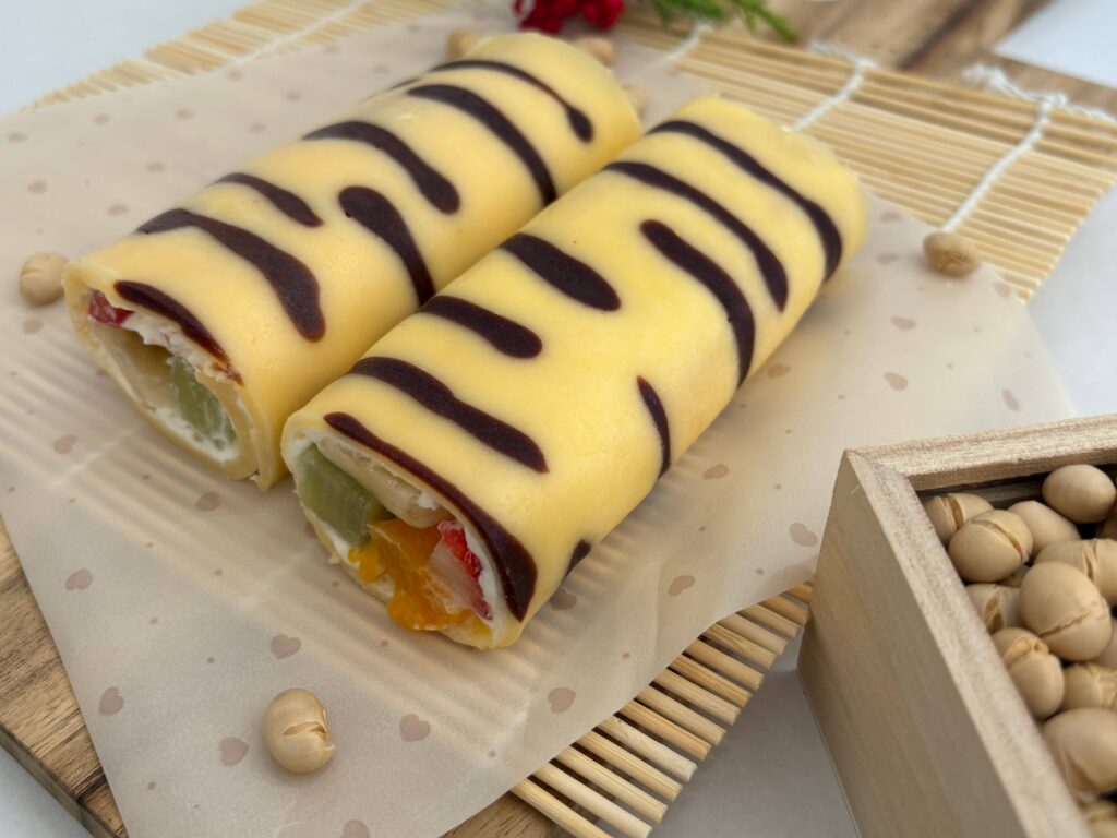 節分にぷったりな鬼のパンツをイメージした虎柄のクレープ