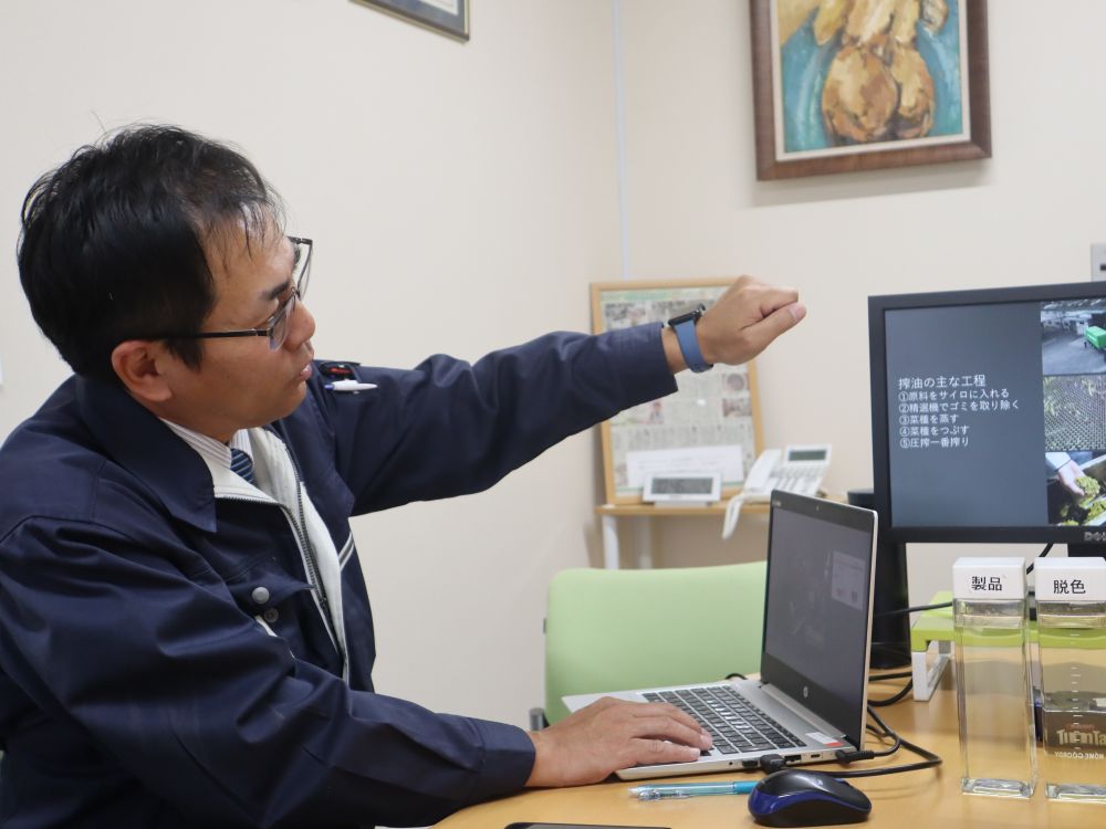 質問に答える平田産業の柳田さん