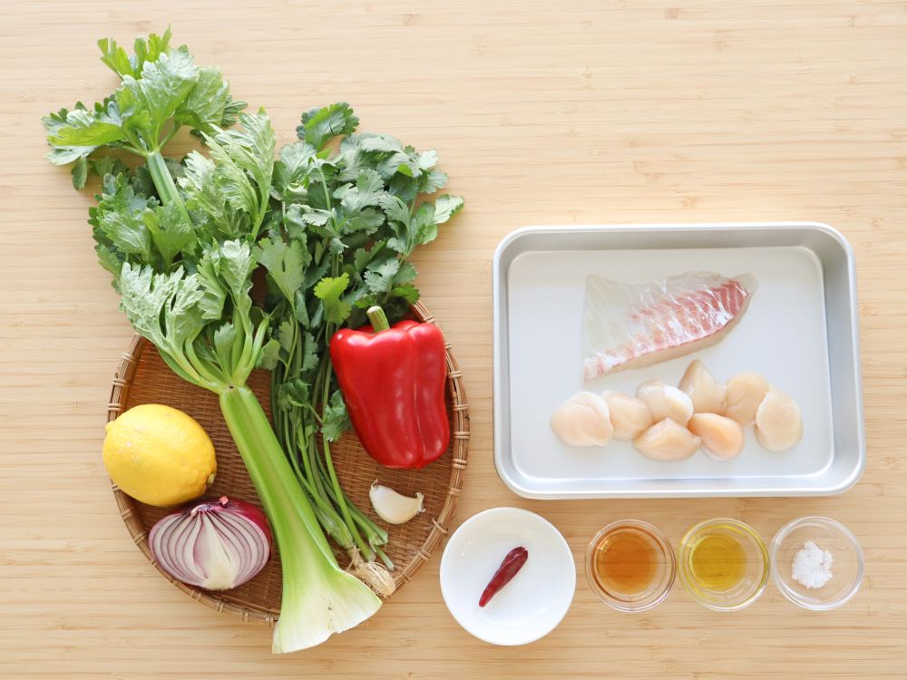 セビーチェの材料一覧写真